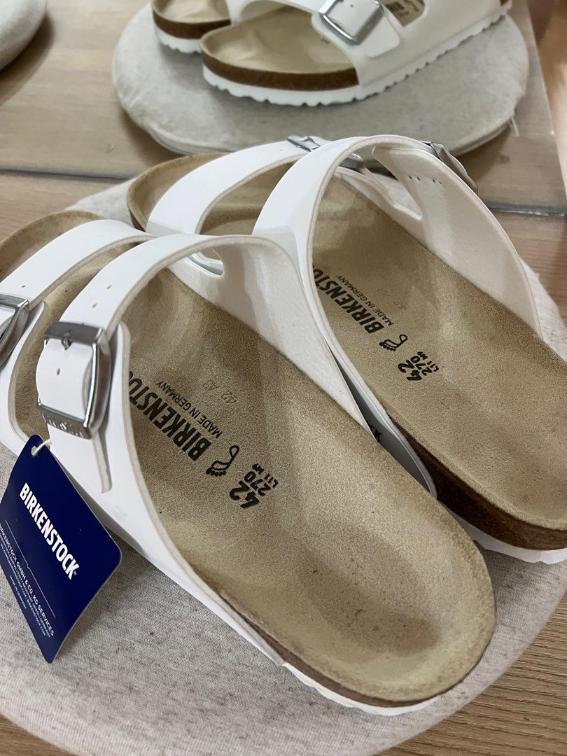 White birkenstocks size 42 sale