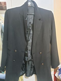 Black Blazer with Royal Silver Buttons