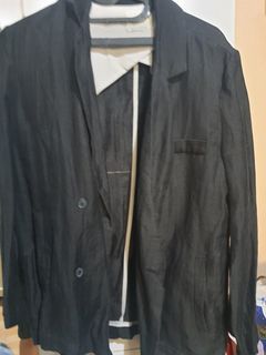 Black Linen Blazer