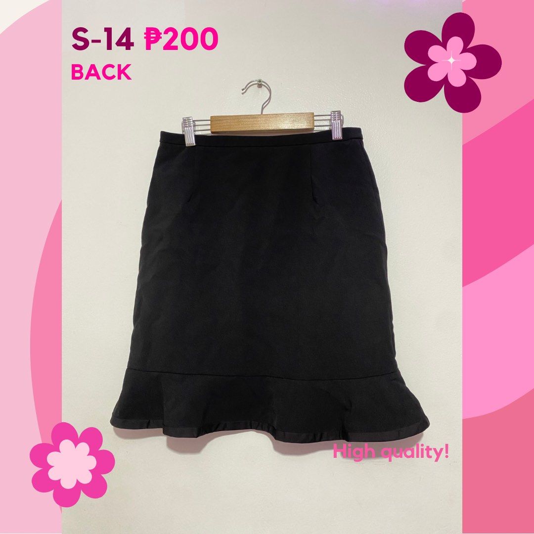 Black Mermaid Skirt (Category: Skirts) located in Quezon City. Submitted by cluelessclutter (Listing ID 1251994851, Image 2). Description: Black mermaid-style skirt ✨ Perfect for Korean-inspired, Y2K or preppy OOTDs! 💖 1. Please manage your expectations. These are PERSONAL preloved items (not from bales) so there might be MINIMAL signs of usage and/or stains. ✨ 2. Actual item color may be affected by the lighting and photo quality. 📸 3. You may