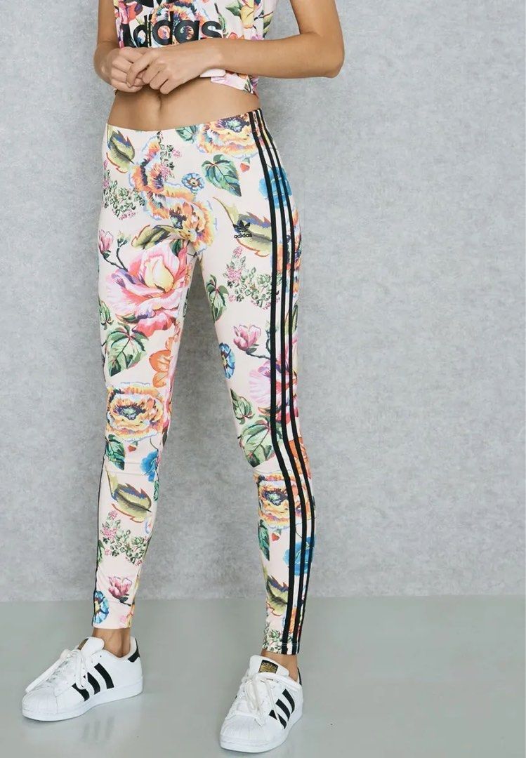 Adidas rose print best sale leggings