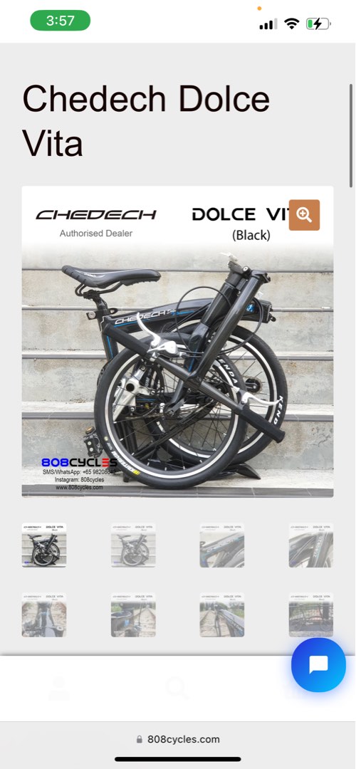 BRAND NEW Chedech Dolce Vita Full Carbon Tri Fold Bicycle Sports
