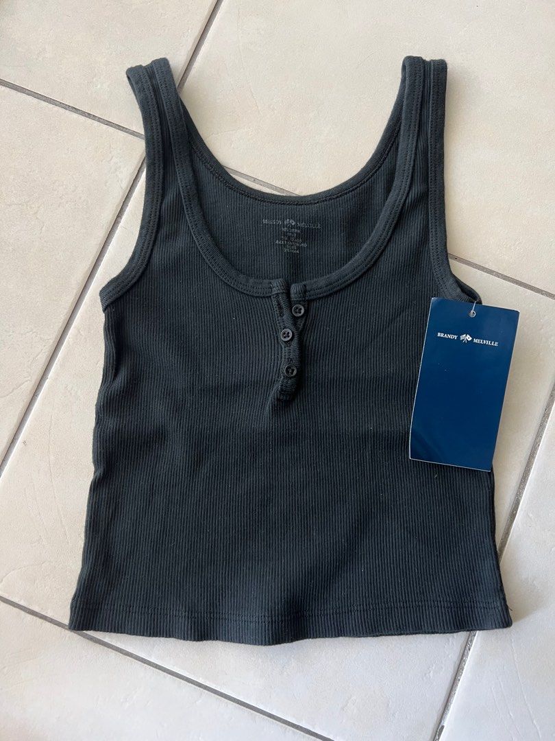 Brandy Melville Dalis Tank in Navy/Grey Stripes, Women's Fashion, Tops,  Other Tops on Carousell