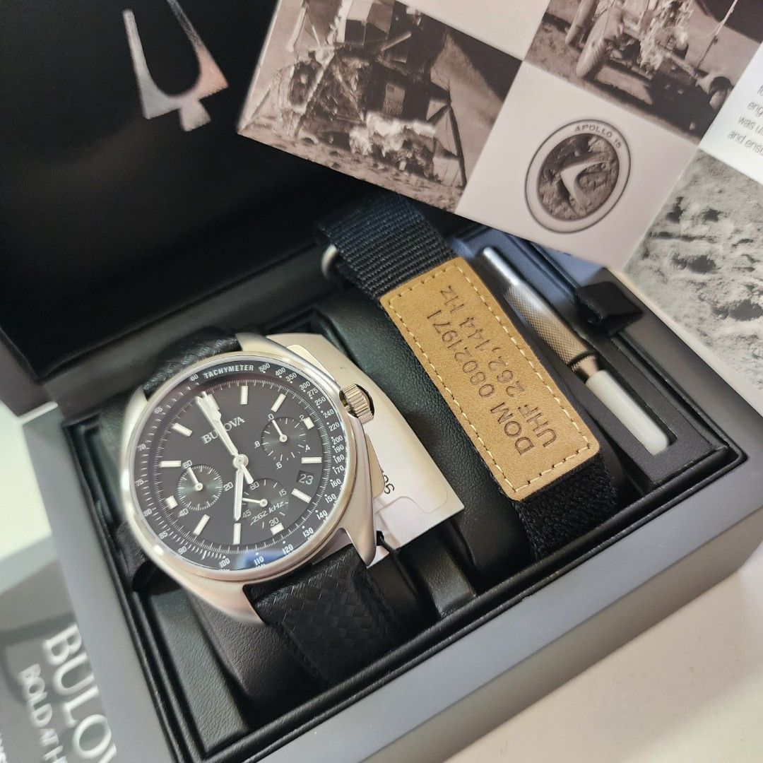 Bulova 96b251 special ed top moon apollo lunar pilot