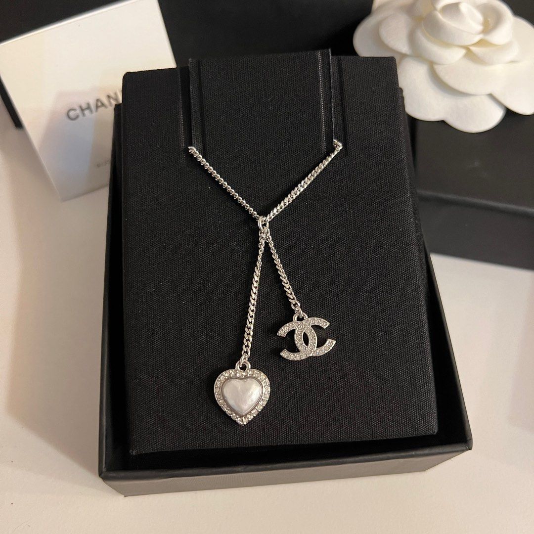 Cc necklace chanel cheap
