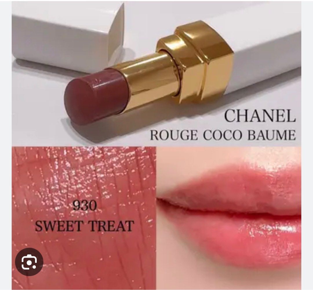 Chanel Rouge Coco Baume 930 Sweet Treat 白管唇膏, 美容＆化妝品, 健康及美容- 皮膚護理, 化妝品-  Carousell