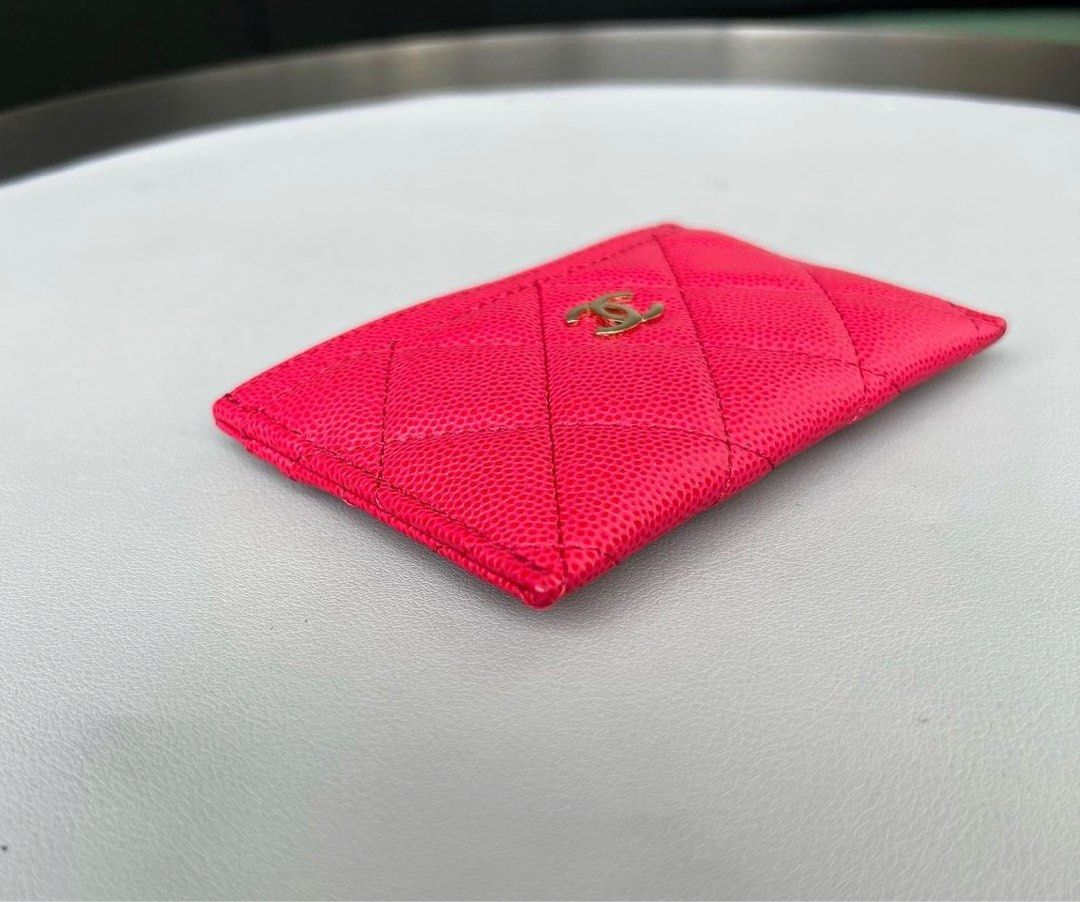 Chanel Timeless Flat Card holder Caviar Fuchsia pink / Lghw, Women's  Fashion, Bags & Wallets, Purses & Pouches on Carousell