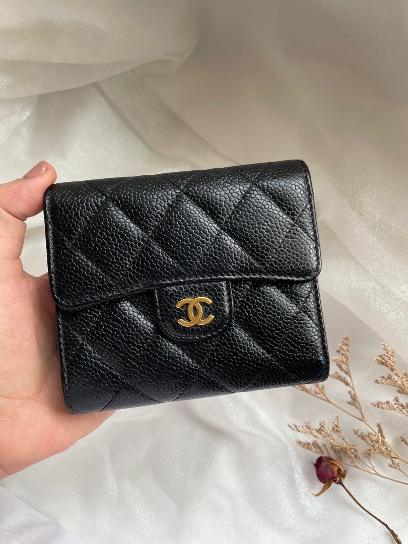 Chanel trifold cheap short wallet