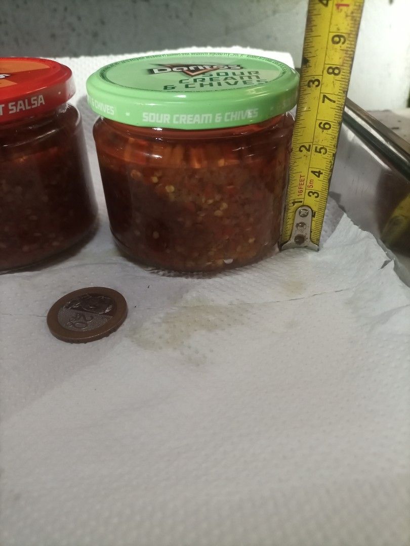 Chili garlic oil (Category: Spice & Seasoning) located in Manila. Submitted by abumusamus (Listing ID 1251917658, Image 3). Description: For sale chili garlic oil 280 grams price 190.00 large bottle 130.00 medium bottle location: Sampaloc, Manila.