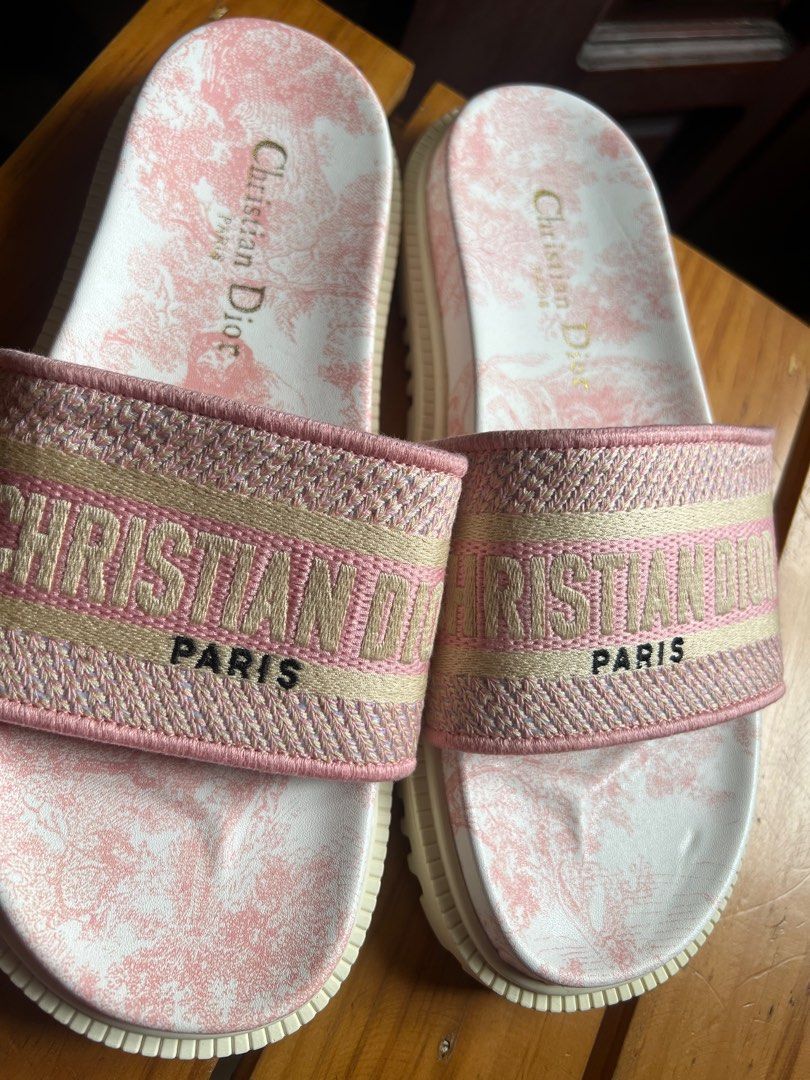 Dior slippers sale pink