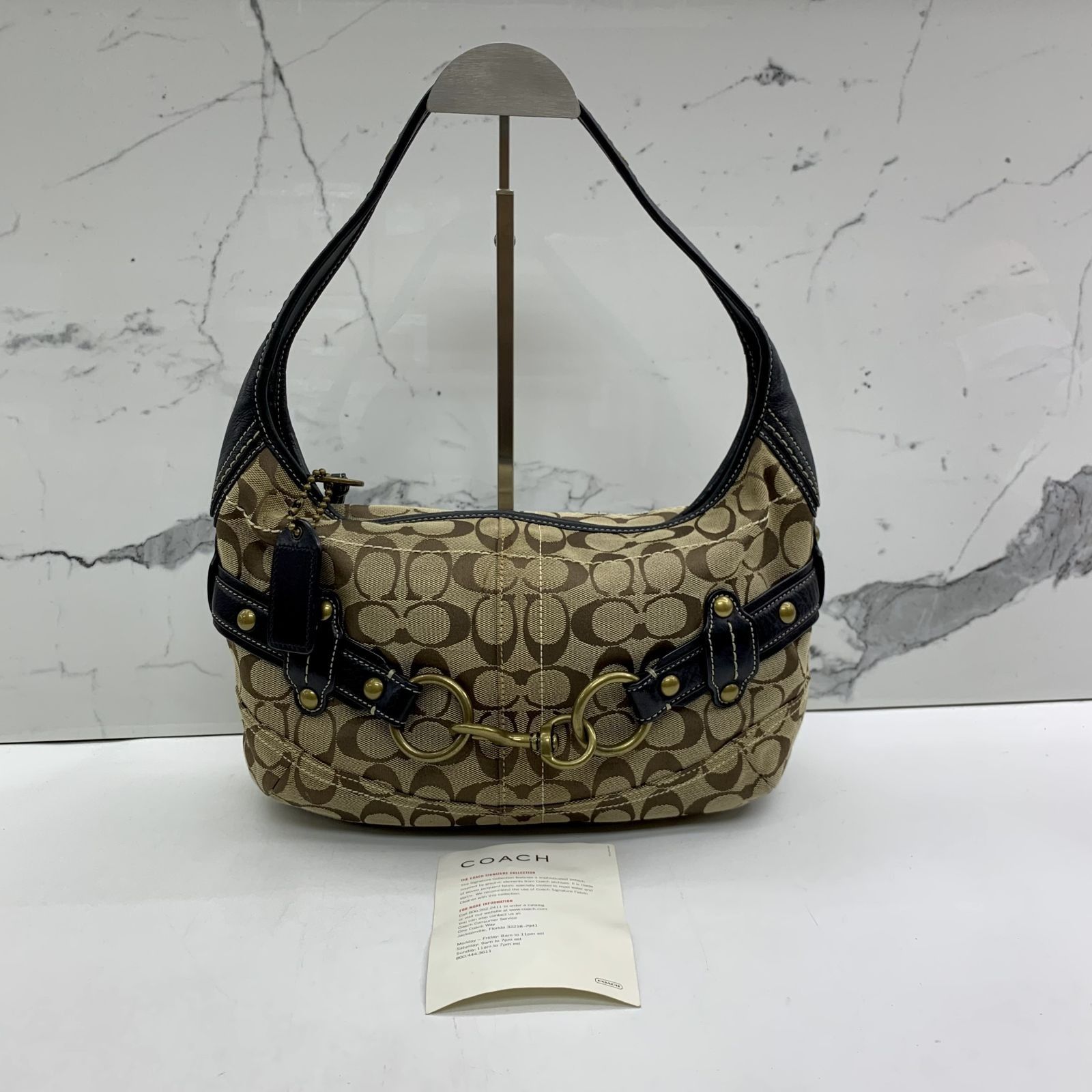 COACH 11275 BEIGE CANVAS SHOULDER BAG 237026037 AL, Luxury, Bags
