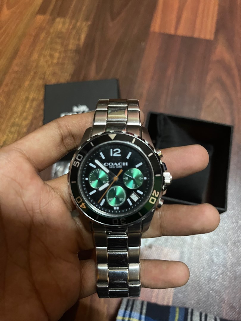 Coach green watch outlet