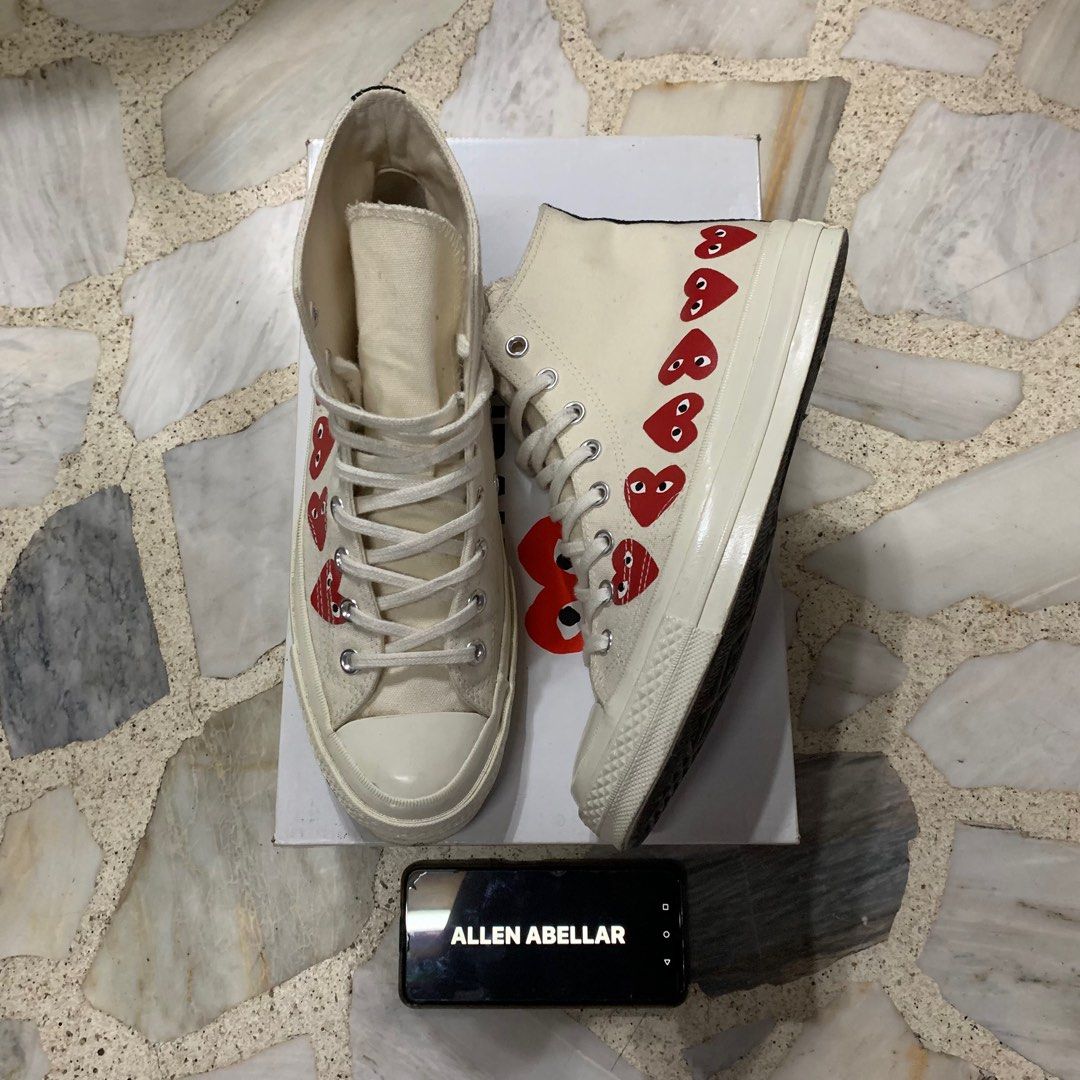 Comme de garcons discount multi heart converse
