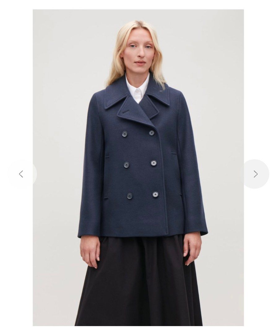 Cos short wool pea coat sale