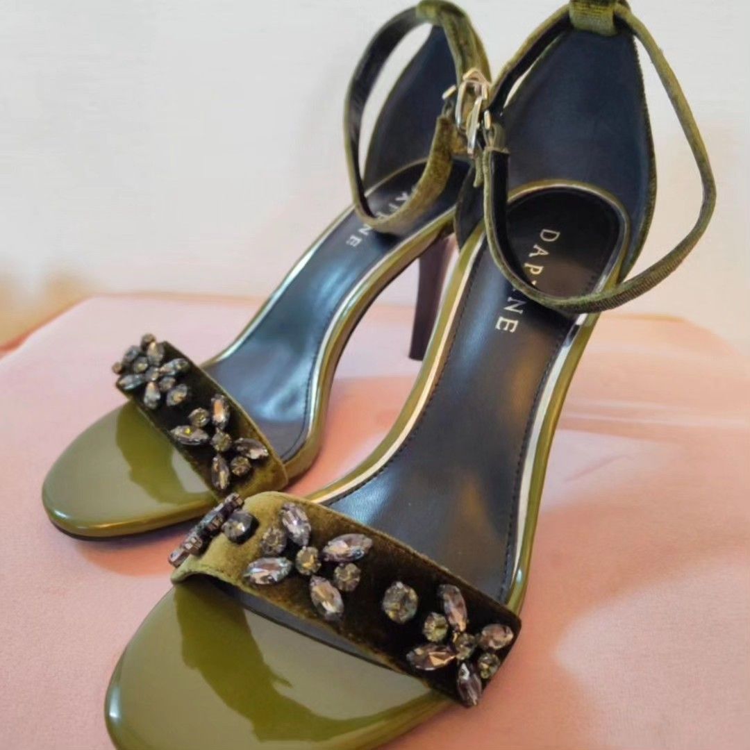 Olive green womens sales heels