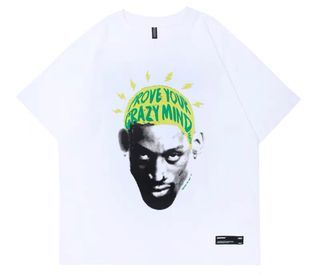 Rodman Brand Men's Worm Big Head T-Shirt in White - Size Large