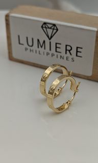 Designer Loop-Type Earring | 17.4 MM | 18K | SDG | Yellow Gold