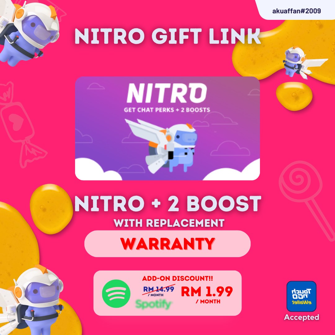 Discord Nitro 1 Month With 2 Boost, Tickets & Vouchers, Vouchers on ...