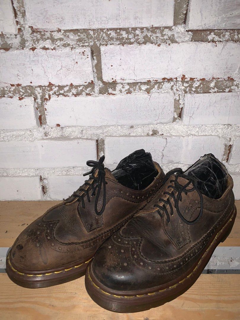 docmart 1460 1461 wingtip blacksmooth crazy horse, Fesyen Pria, Sepatu ...