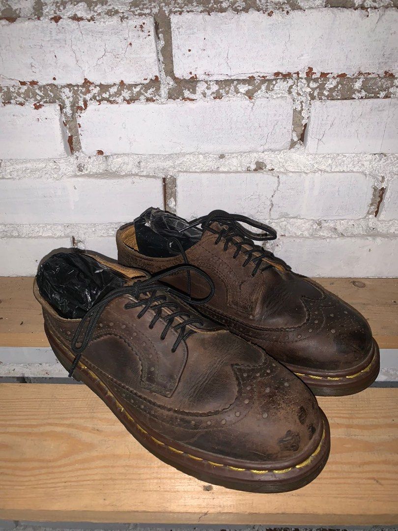 docmart 1460 1461 wingtip blacksmooth crazy horse, Fesyen Pria, Sepatu ...