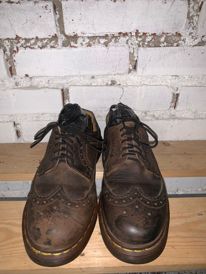 docmart 1460 1461 wingtip blacksmooth crazy horse, Fesyen Pria, Sepatu ...