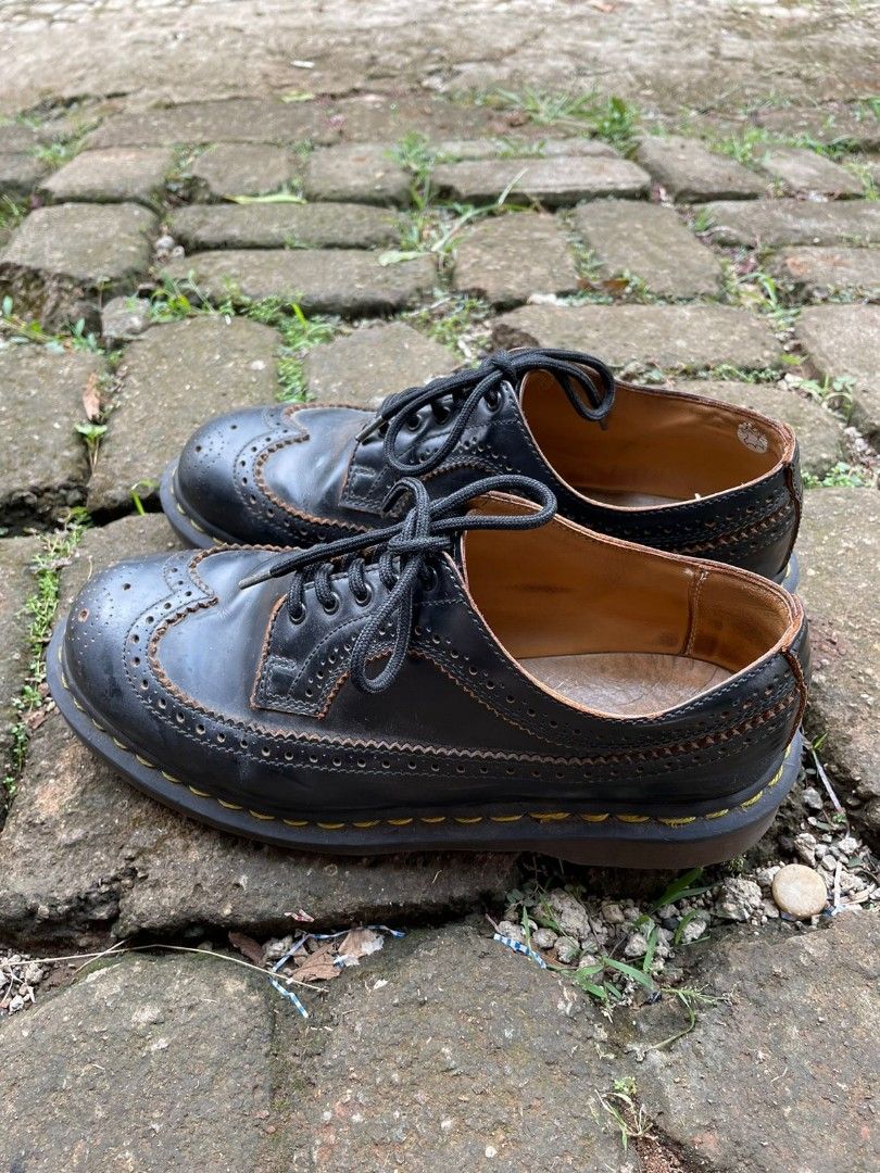 Dr. Martens Docmart DM 3989 black Brogue Wingtip Made in England original