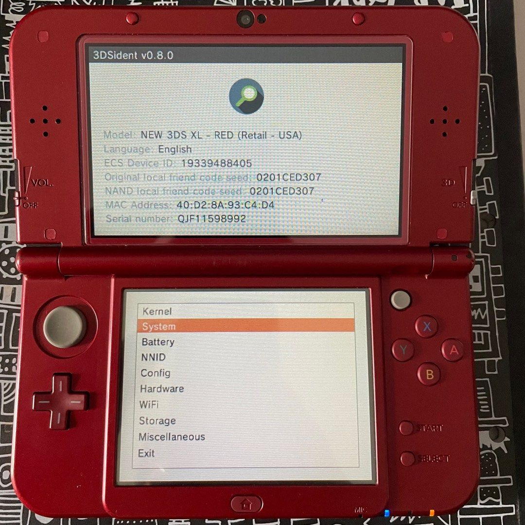 Dual IPS screen New 3DS XL USA modded ultra rare collectible