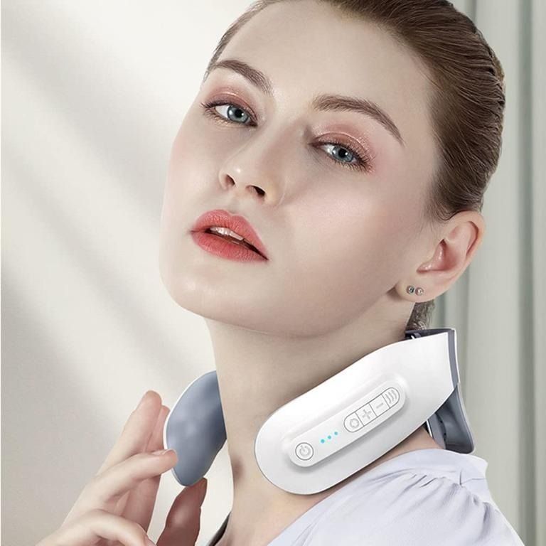 TENS Electric Pulse Neck Massager for Pain Relief, Cunmiso Intelligent Neck  Massage with Heat, 6 Modes 15 Levels Cordless Deep Tissue Trigger Point