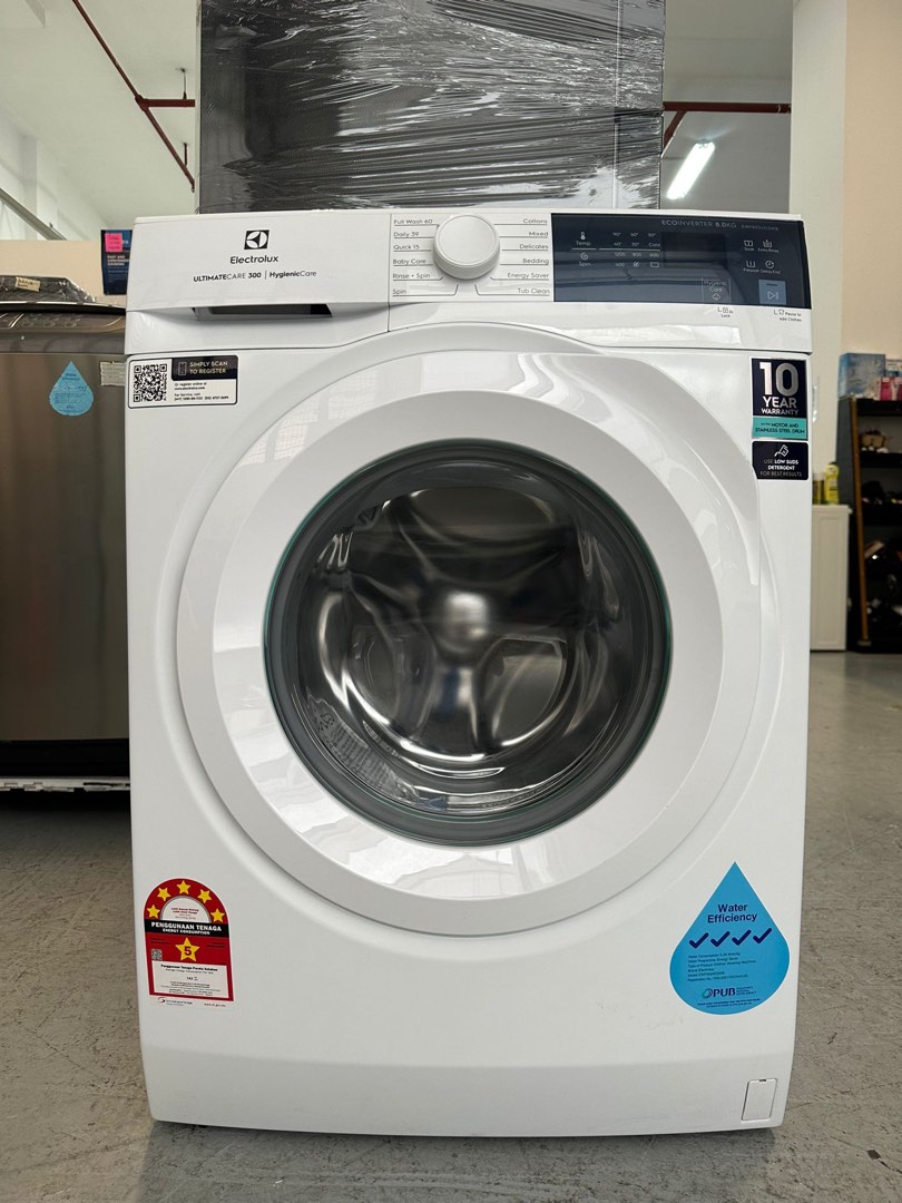 ELECTROLUX 8KG FRONT LOAD WASHING MACHINE ( EWF8024D3WB ), TV & Home