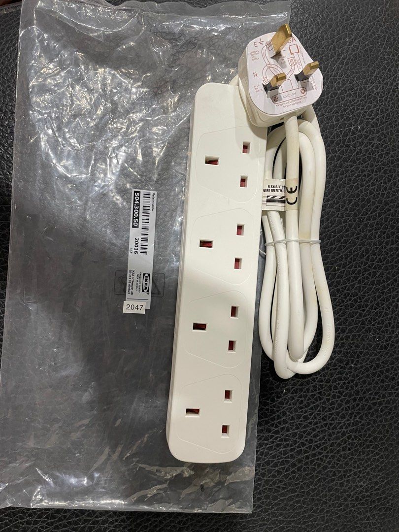 Extension Socket (Category: Electrical, Adaptors & Sockets) located in Singapore. Submitted by santasik (Listing ID 1251956728, Image 1). Description: IKEA extension socket Brand new.