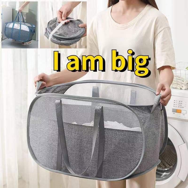 Foldable laundry basket (Category: Laundry Baskets) located in Mandaluyong City. Submitted by shopmla (Listing ID 1251916216, Image 1). Description: Foldable laundry basket Php 380. Dirty Clothes Container Laundry Bag 3colors: Black Gray Blue Sf applies GCASH Bpi family.