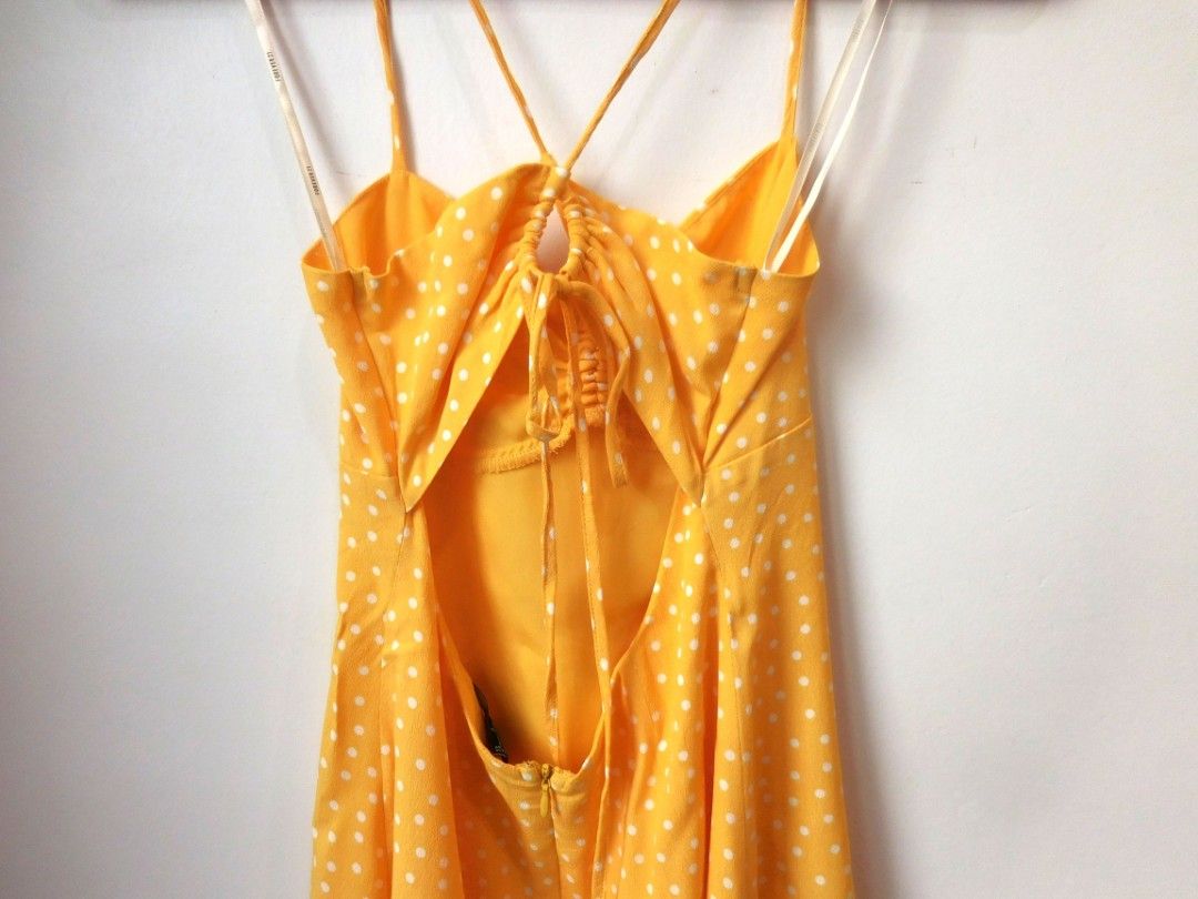 Forever 21 Yellow Polka Dots Dress septsale Women s Fashion Dresses Sets Dresses on Carousell