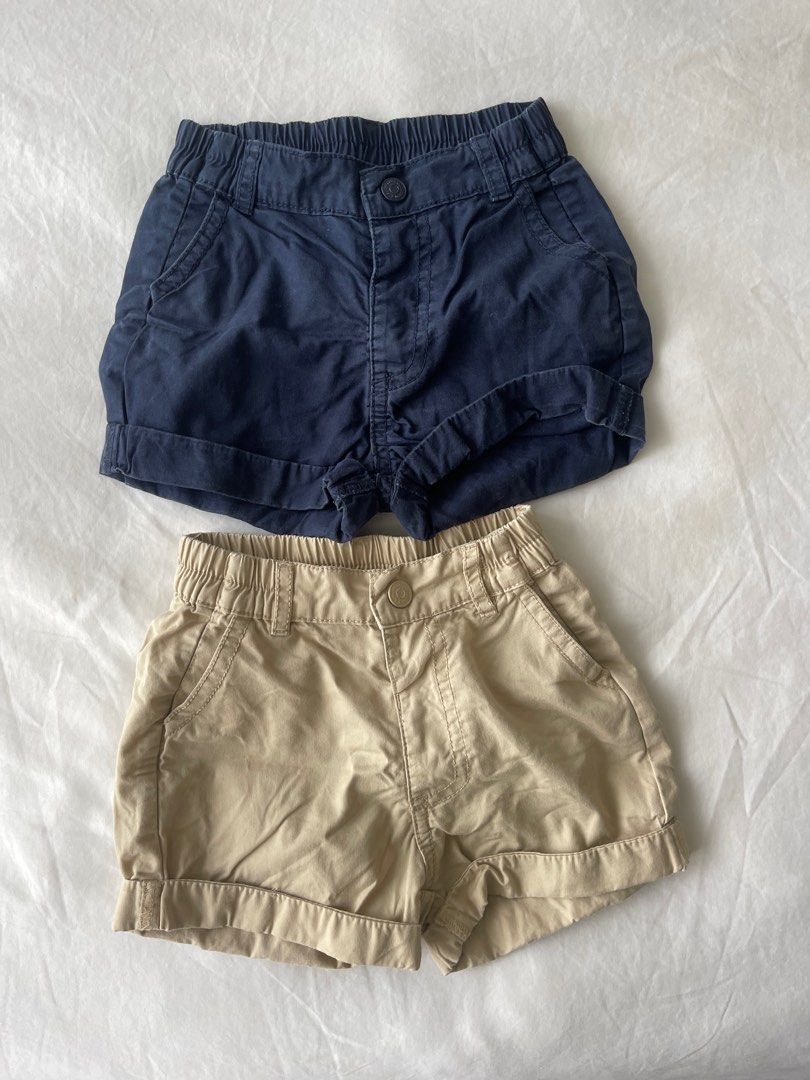 FREE MAILING size 18 24 months zara kids blue and beige shorts hm