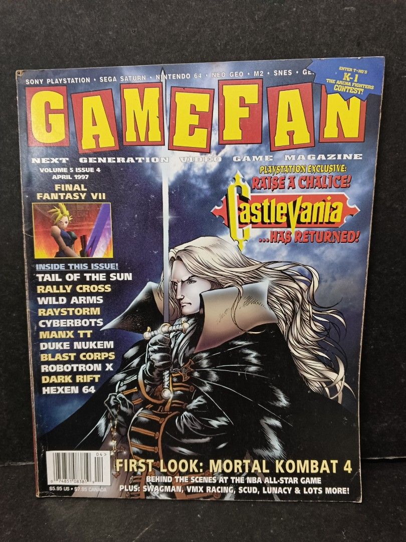 Game Magazine GAMEFAN April 1997 Sega, Nintendo, SNES, Mortal