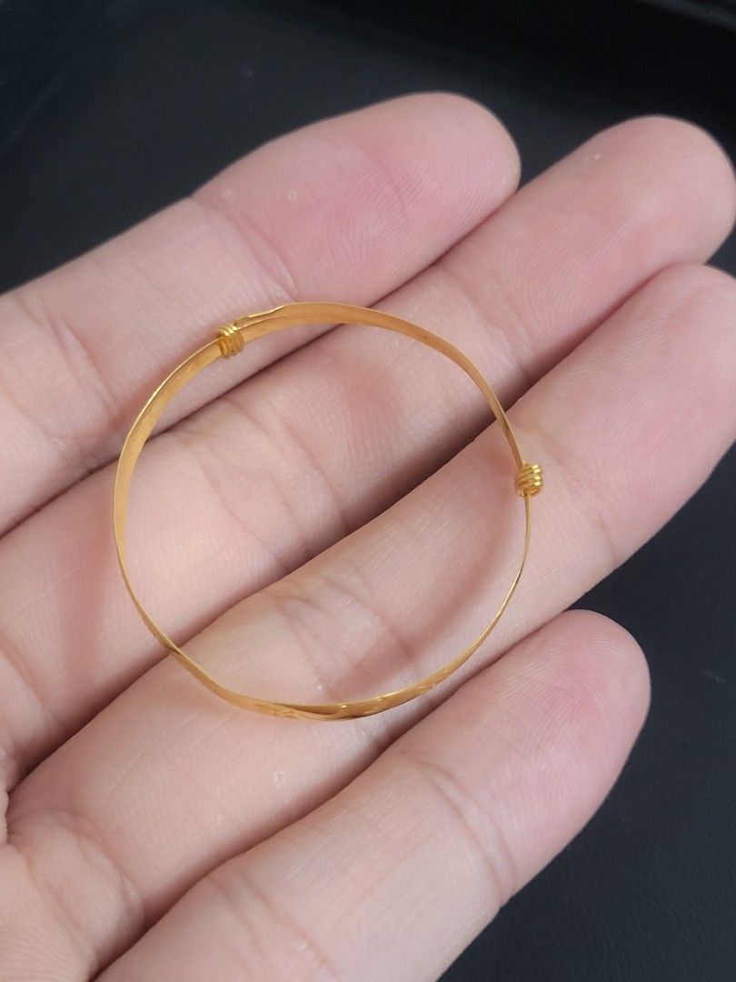 Gold Adjustable Baby Bangle 20K 22K