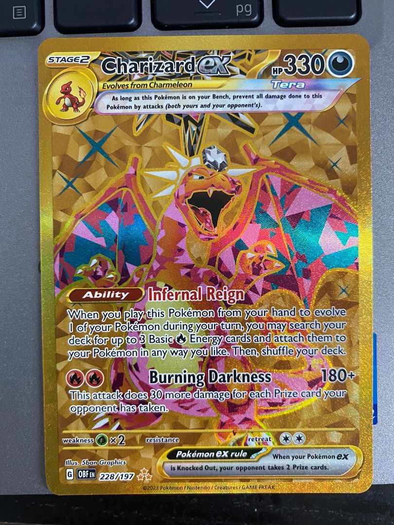 Gold Charizard EX Obsidian Flames Hobbies Toys Toys Games On gold-charizard-ex-obsidian-flames-hobbies-toys-toys-games-on