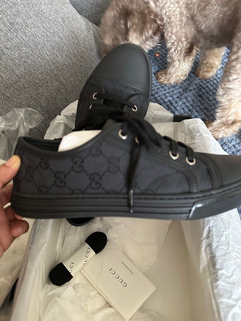 Gucci gg canvas trainers on sale