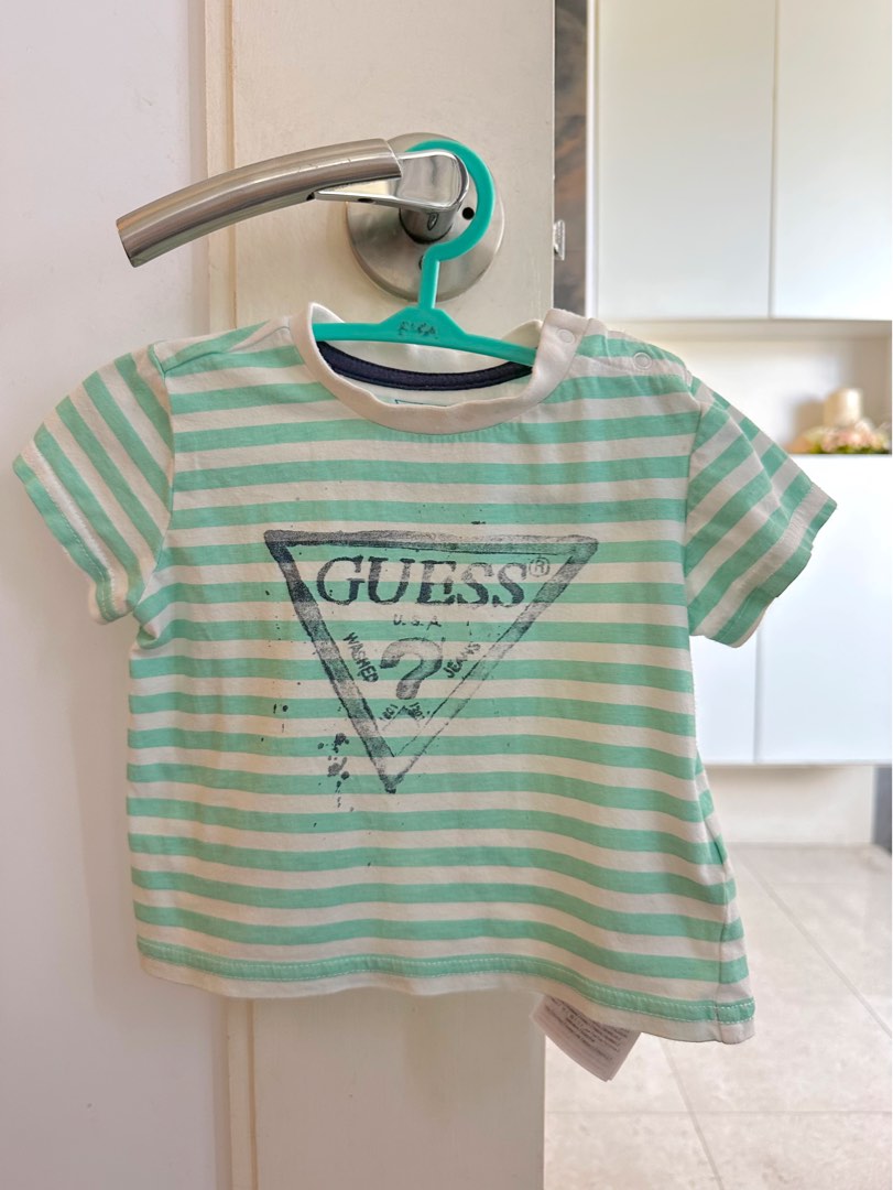 Guess pastel stripe baby t shirt Babies Kids Babies Kids