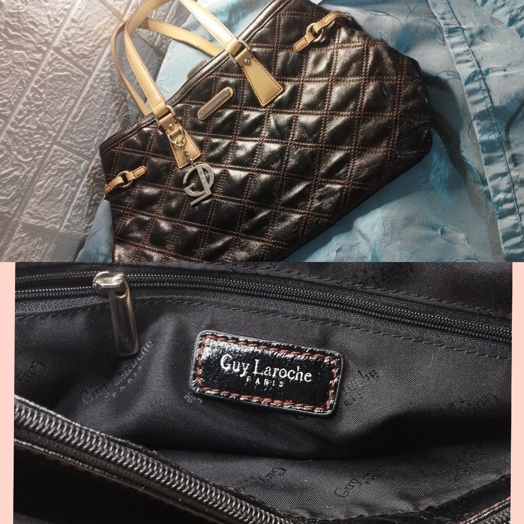 Guy Laroche Black Leather HandBag, Women's Fashion, Bags & Wallets, Tote  Bags on Carousell