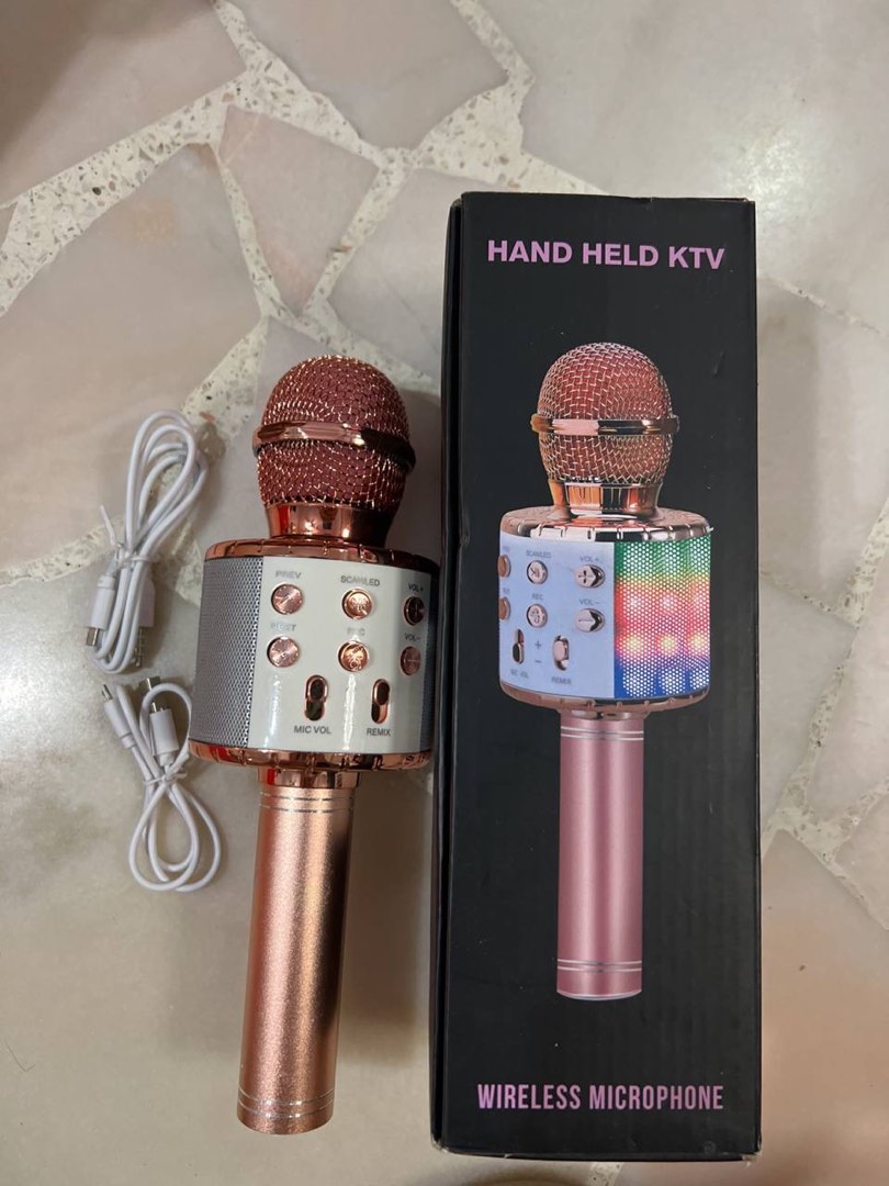 Handheld Karaoke Microphone, Audio, Microphones on Carousell