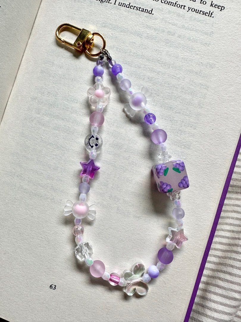 Beaded bag charms top