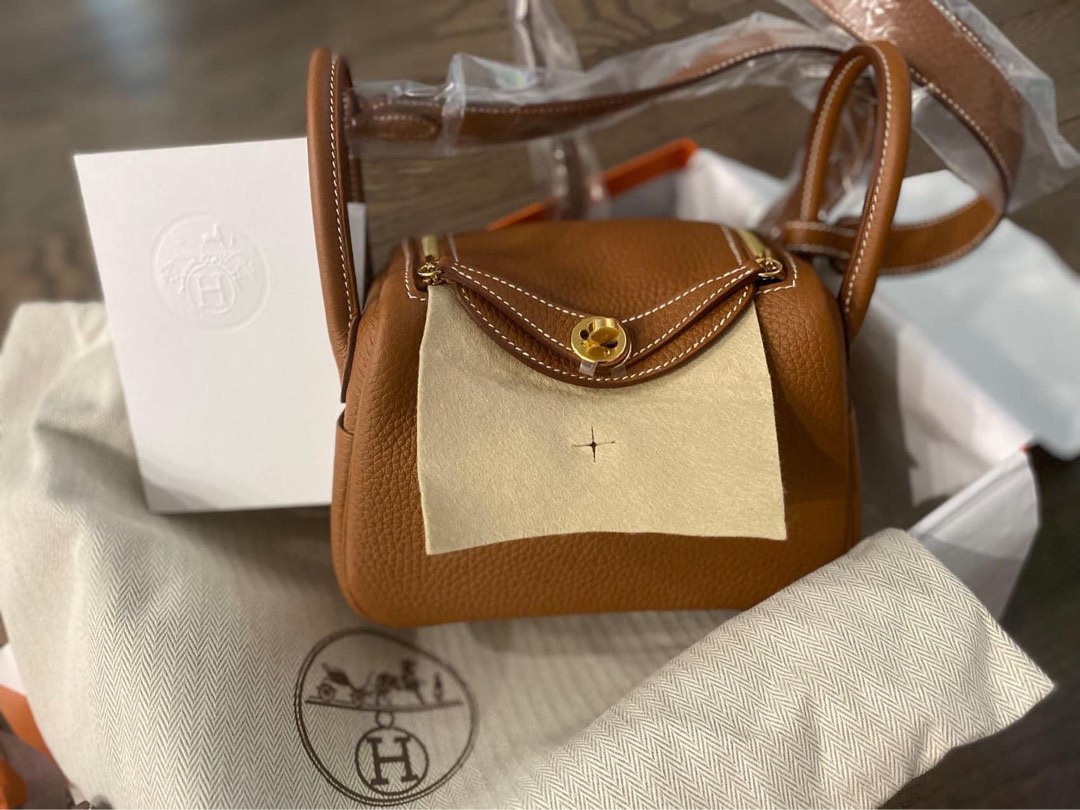 Hermes Mini Lindy Etoupe Togo BNIB - Vintage Lux