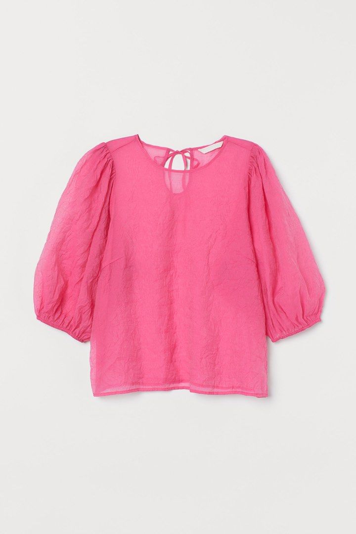 Hot pink sheer best sale top