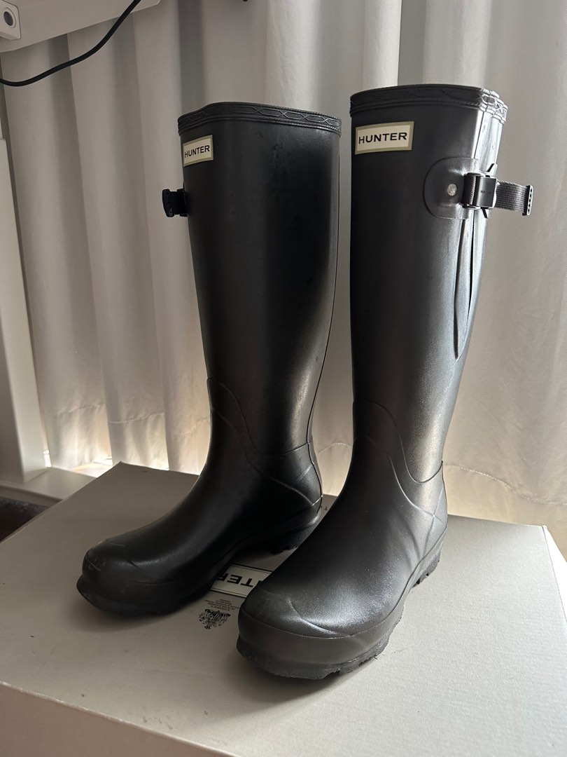 Hunter rain 2025 boots buckle