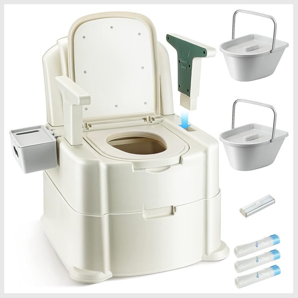 Portable potty seat top for elderly
