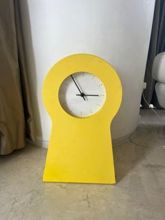 Ikea yellow clock wall
