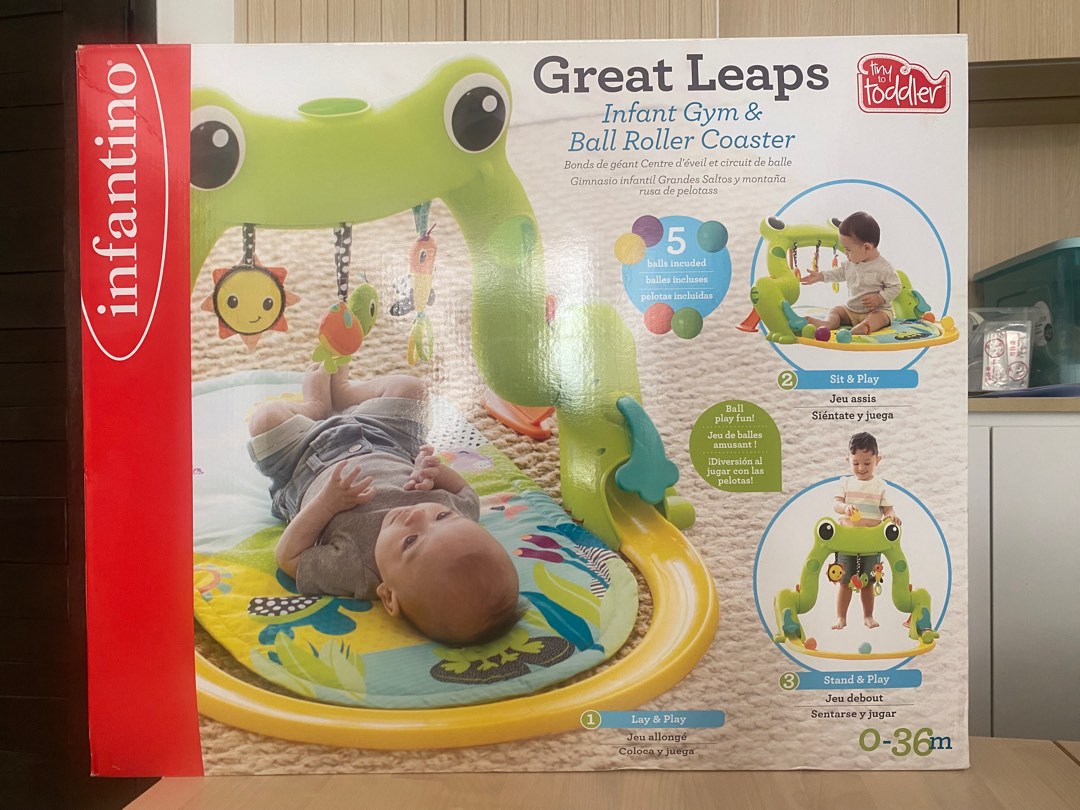 Infantino great leaps infant gym & ball roller coaster 2025