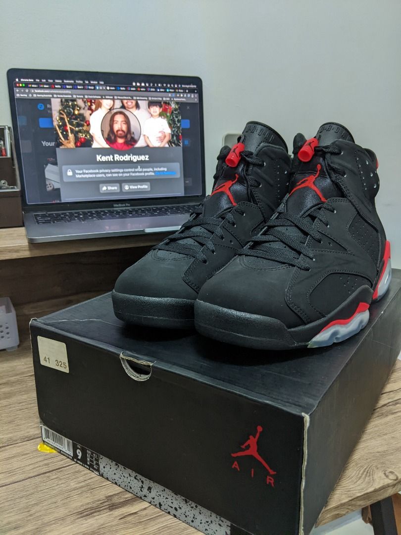 Jordan 6 Retro Infrared Black Men s Fashion Footwear Sneakers