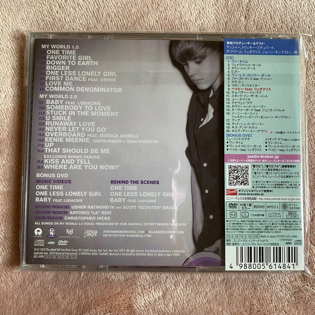 Justin Bieber My World (Category: CDs & DVDs) located in Manila. Submitted by hilarymontana (Listing ID 1251886248, Image 2). Description: Justin Bieber My World CD + DVD RARE Japan CD With OBI Strip.