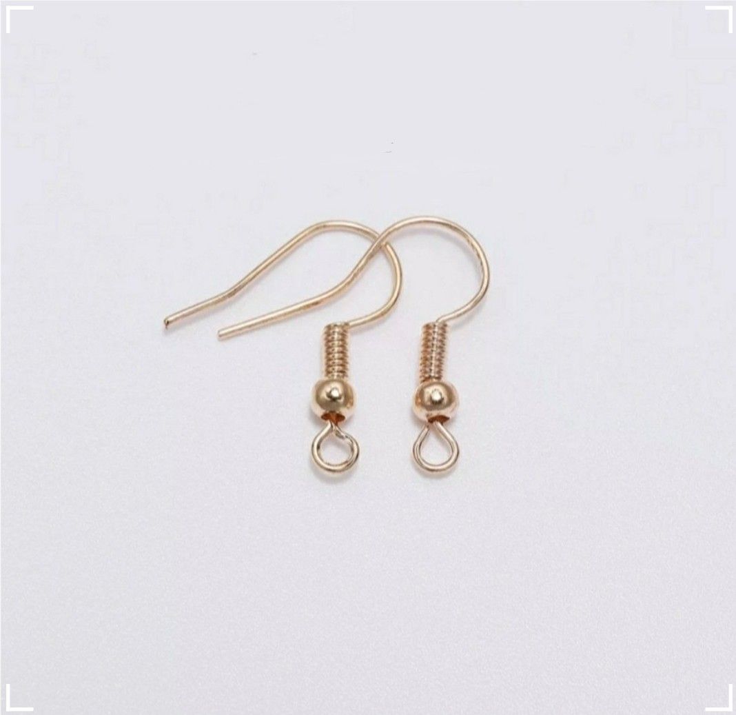 Real gold earring discount hooks